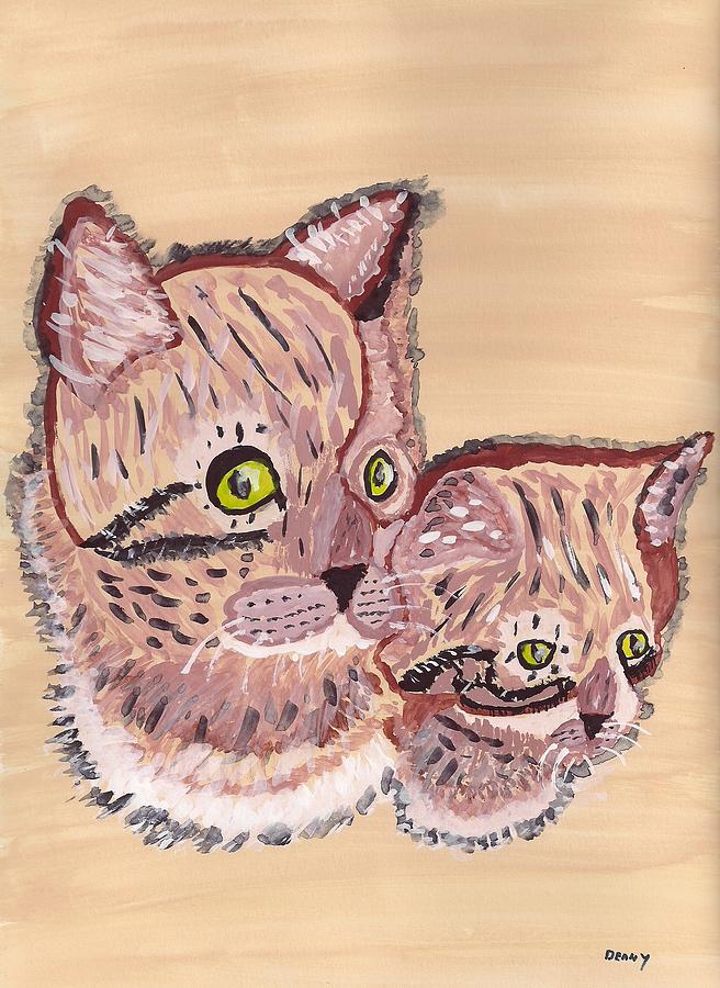 Abstract Painting - Mommy And Her Little Daughter by Denise Davis Abstract Painting - Mommy And Her Little Daughter by Denise Davis