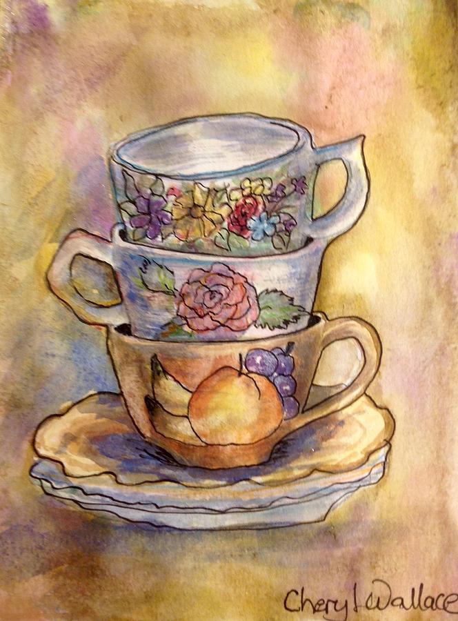 Moms China Painting by Cheryl Wallace