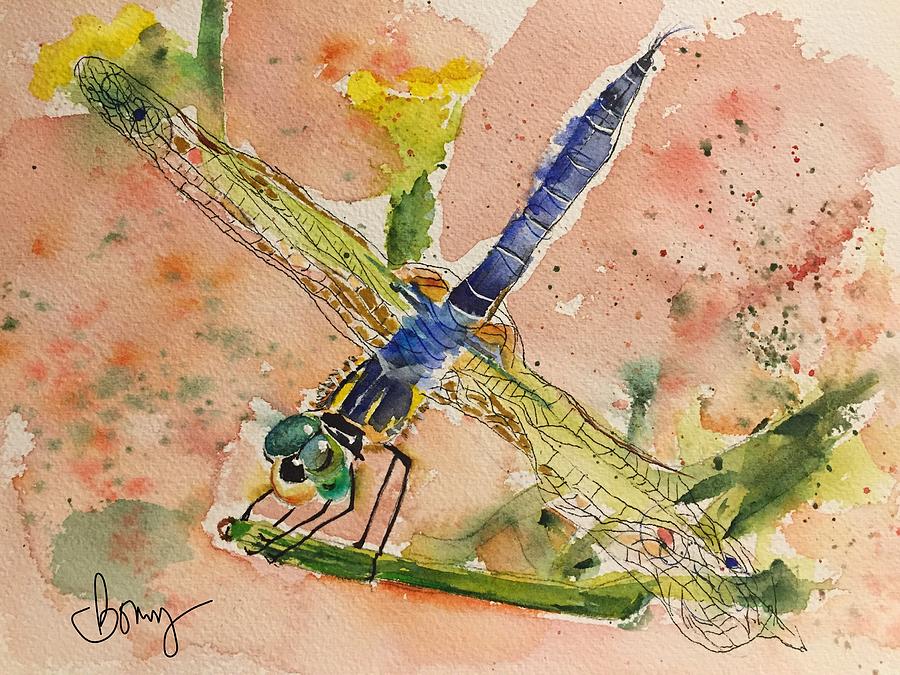 Moms Dragonfly Painting by Bonny Butler