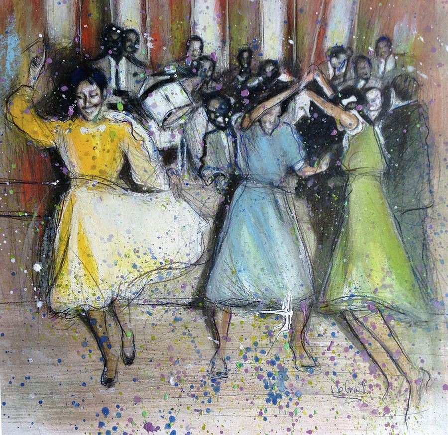 Moms Night Out circa 1958 Painting by Gregory DeGroat