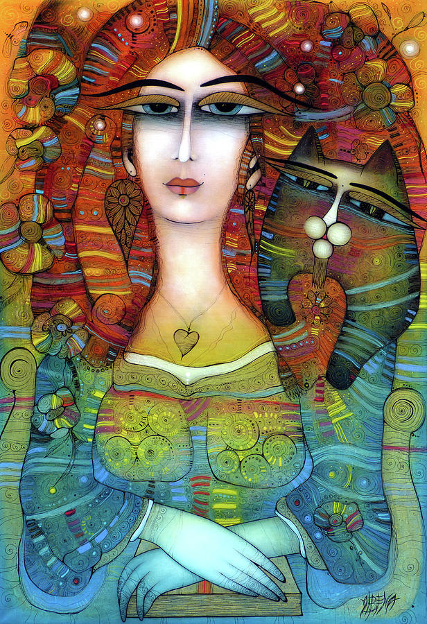 Mona Albena Painting by Albena Vatcheva