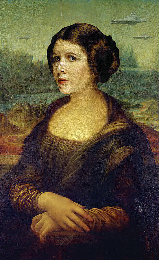 Star Wars Digital Art - Mona Leia by Michelle Mackey