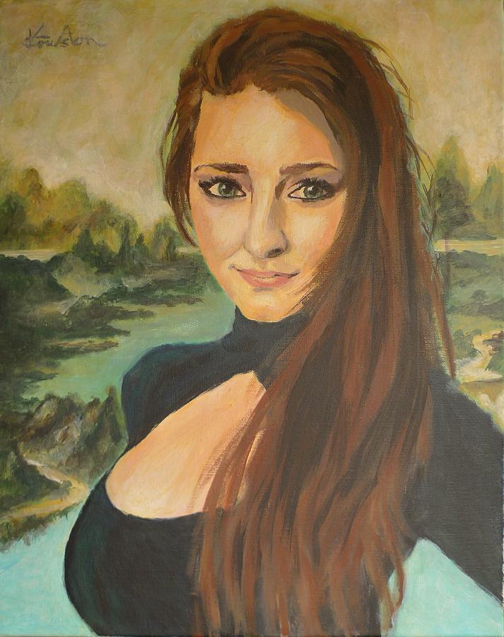 Tree Painting - Mona Lisa-21st Century by Veronica Coulston