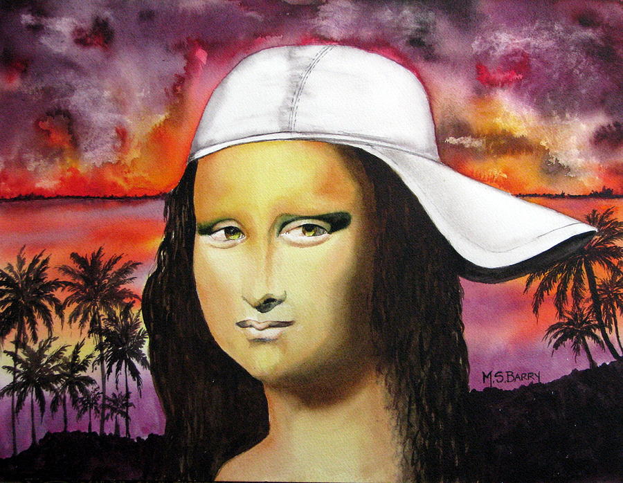 Mona Lisa in Florida Painting by Maria Barry