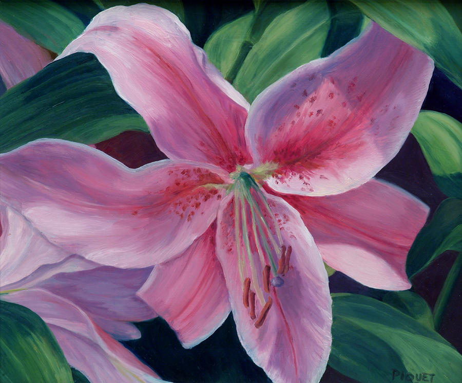 Mona Lisa Lily Painting by Rita-Anne Piquet - Fine Art America