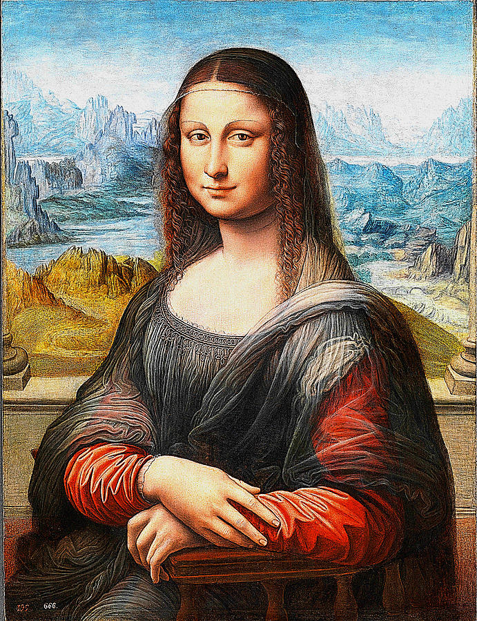 Leonardo Da Vinci - Portrait of Mona Lisa - Color Pencil Sketch Remake Art  Fleece Blanket by Leonardo Da Vinci - Pixels