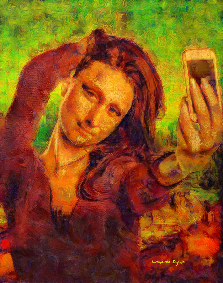Mona Lisa Selfie - Pa Painting