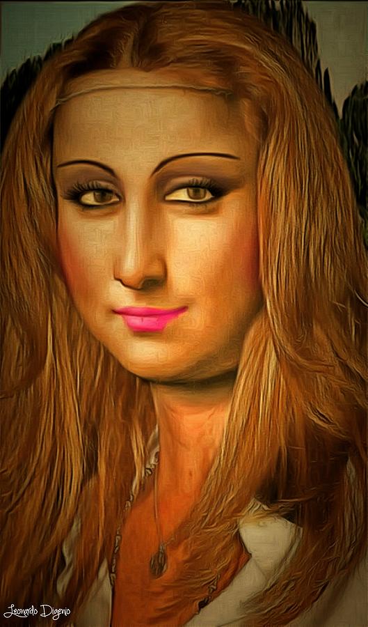 Mona Lisa Teen Painting by Leonardo Digenio