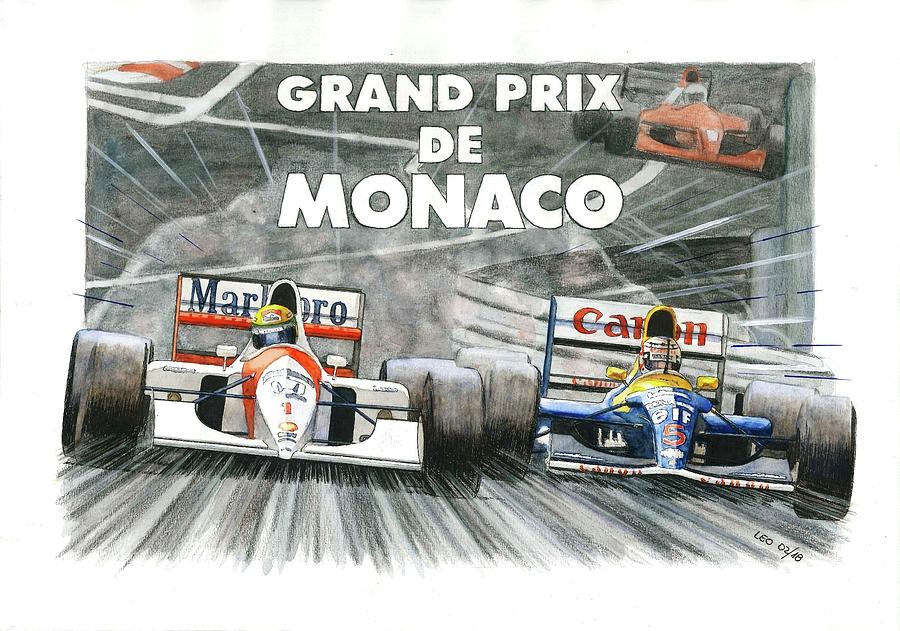 Monaco 92 Drawing by Leonardo Baigorria