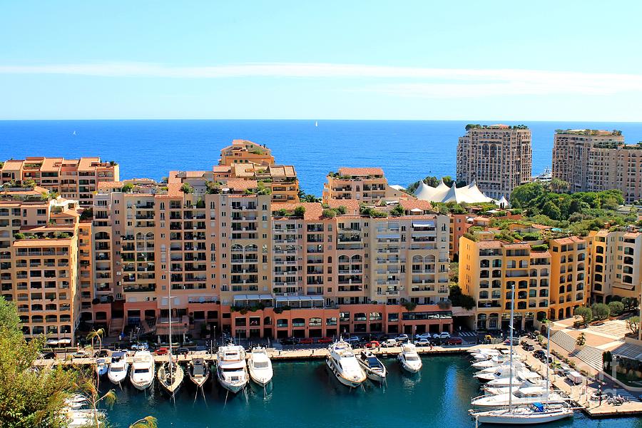 Monaco. Luxury Houses On The Coast. Photograph