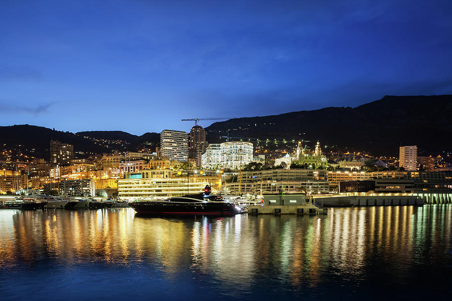 Monaco Monte Carlo by Night Photograph by Artur Bogacki