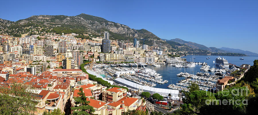 Monaco Port Hercule Panorama Photograph by Yhun Suarez