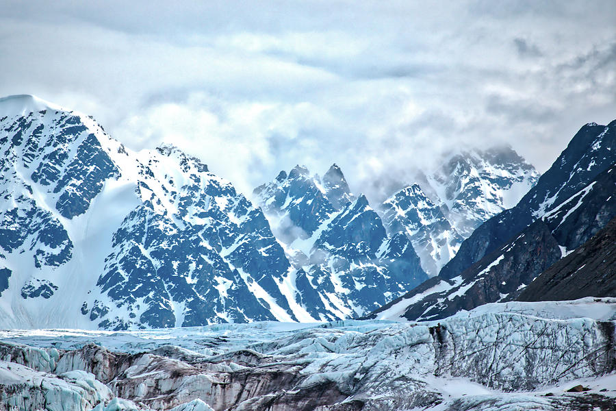 Monacobreen Mountains and Glacier Photograph by Lauri Novak