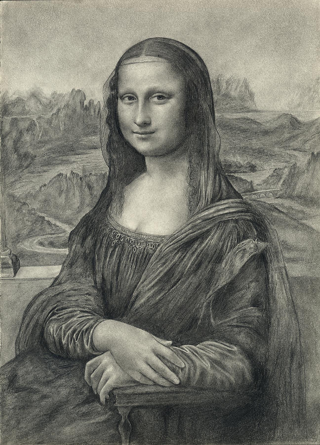 MONALISA by Leonardo Da Vinci Drawing by Raj Bharath - Fine Art America