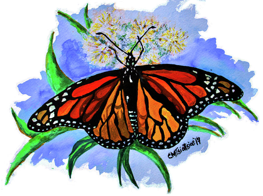 Monarch Butterfly Painting by Carol Tsiatsios