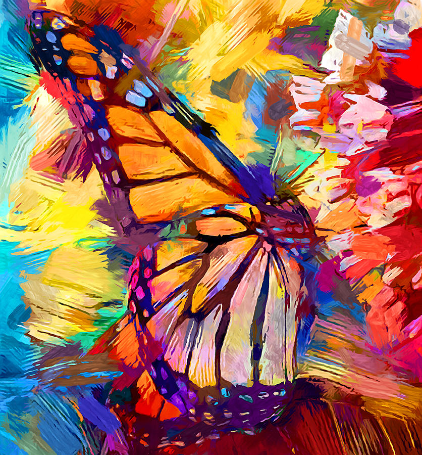 Monarch Butterfly Painting by Chris Butler