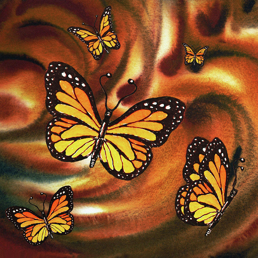 Monarch Butterfly Family Painting by Irina Sztukowski