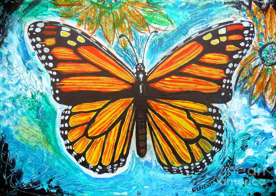 Monarch Butterfly Painting by Genevieve Esson