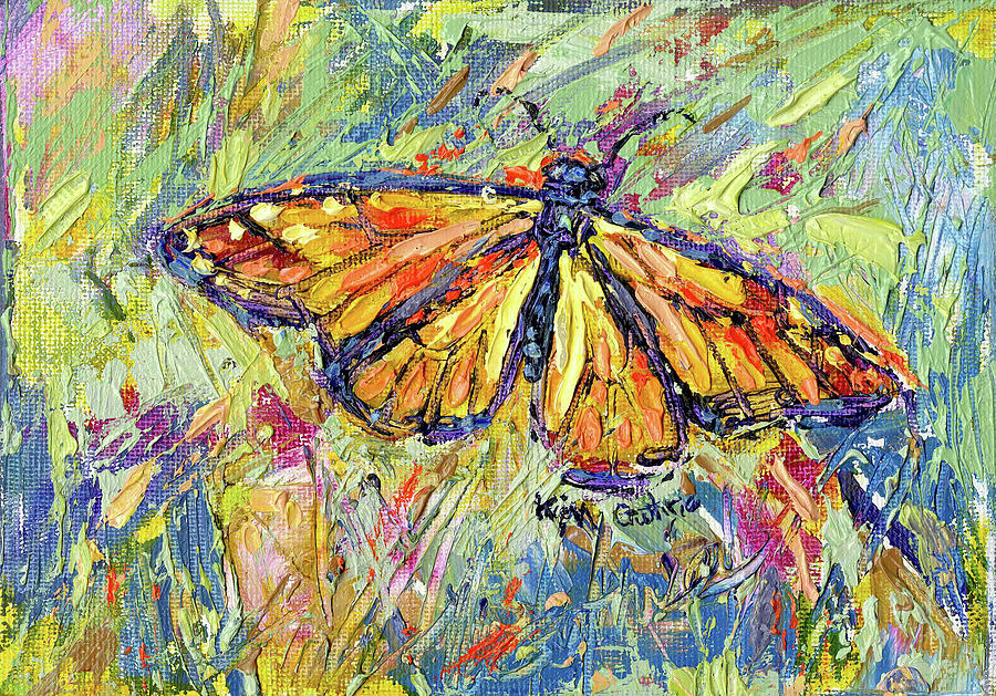 Monarch Butterfly Oil Painting by Kim Guthrie Painting by ...