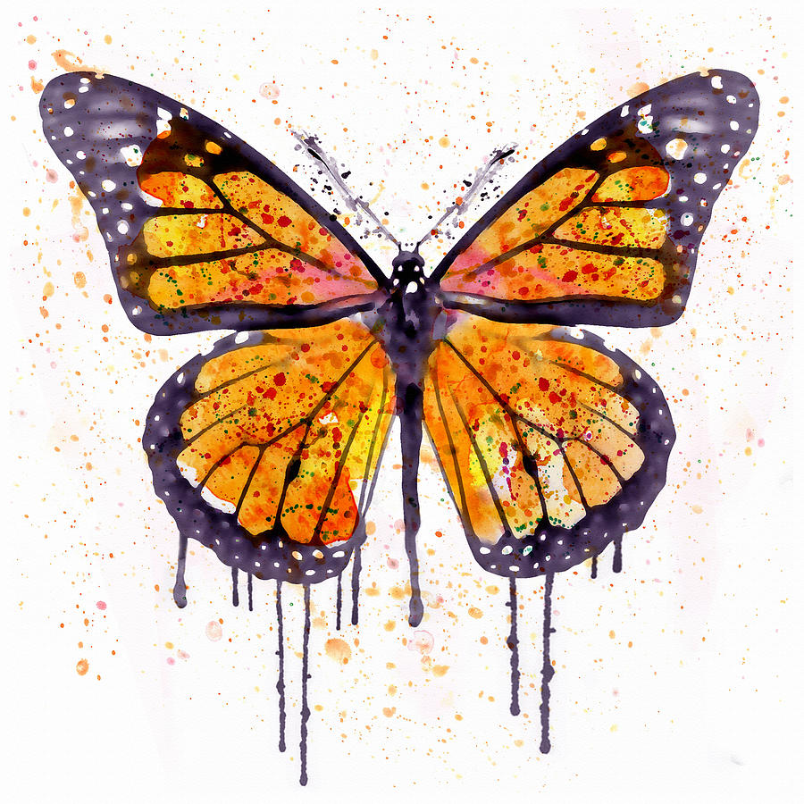 Monarch Butterfly Watercolor Mixed Media By Marian Voicu   Monarch Butterfly Watercolor Marian Voicu 