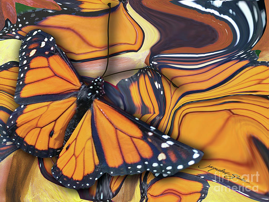 Monarch Flight Digital Art by Jacqueline Shuler