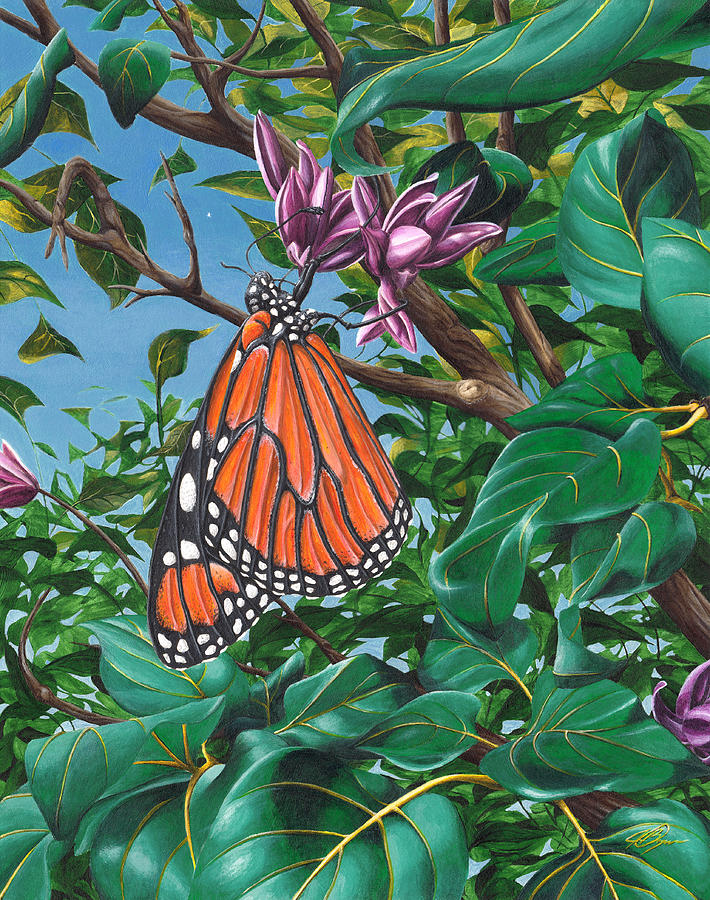 Butterfly Painting - Monarch Muse by Joe Burgess