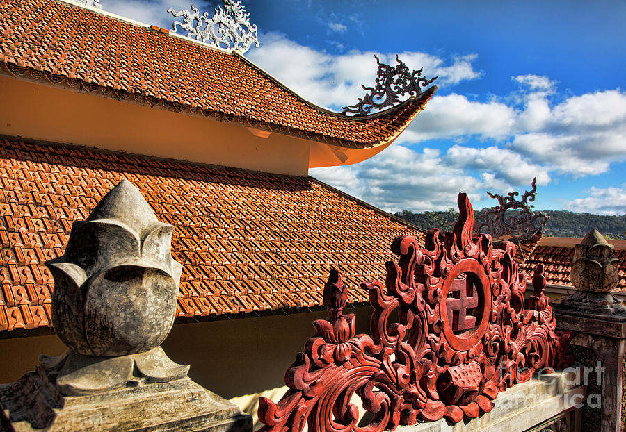 Monastery Architecture Vietnam  Photograph by Chuck Kuhn