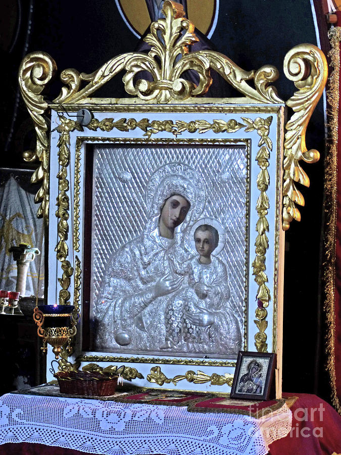 Monastery Icon of Mary and Jesus Photograph by Phil Banks