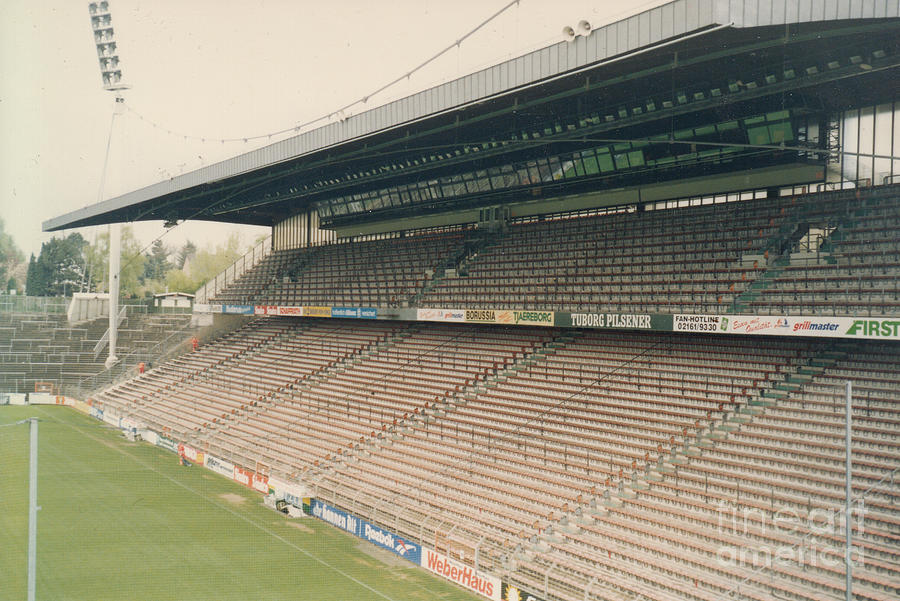Monchengladbach - Bokelbergstadion - North Side Main Stand - April 1997 Photograph by Legendary Football Grounds