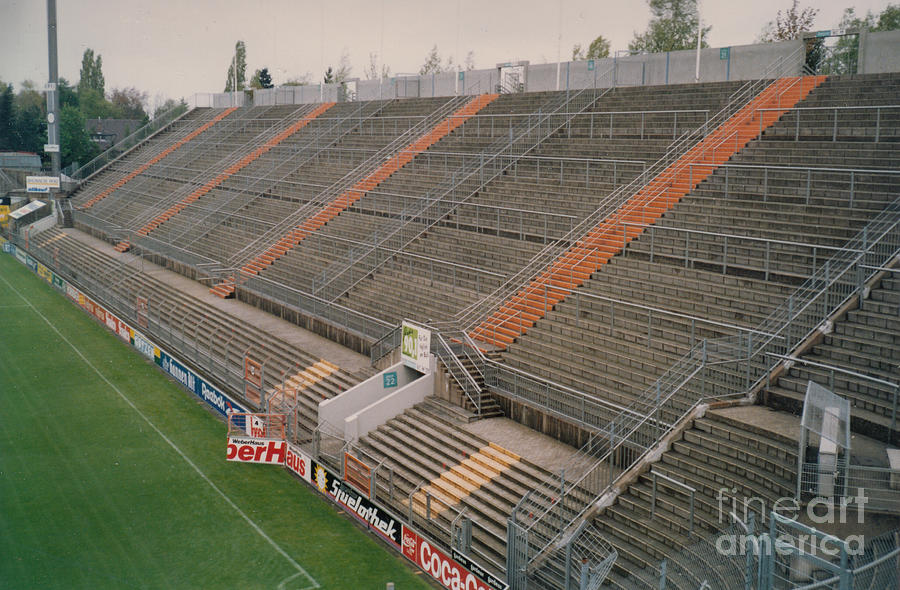 Monchengladbach - Bokelbergstadion - South Side Stand 1 - April 1997 Photograph by Legendary Football Grounds