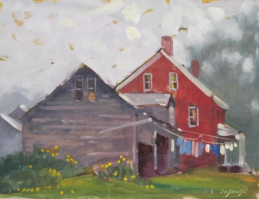Monday On The Farm Painting by Len Stomski