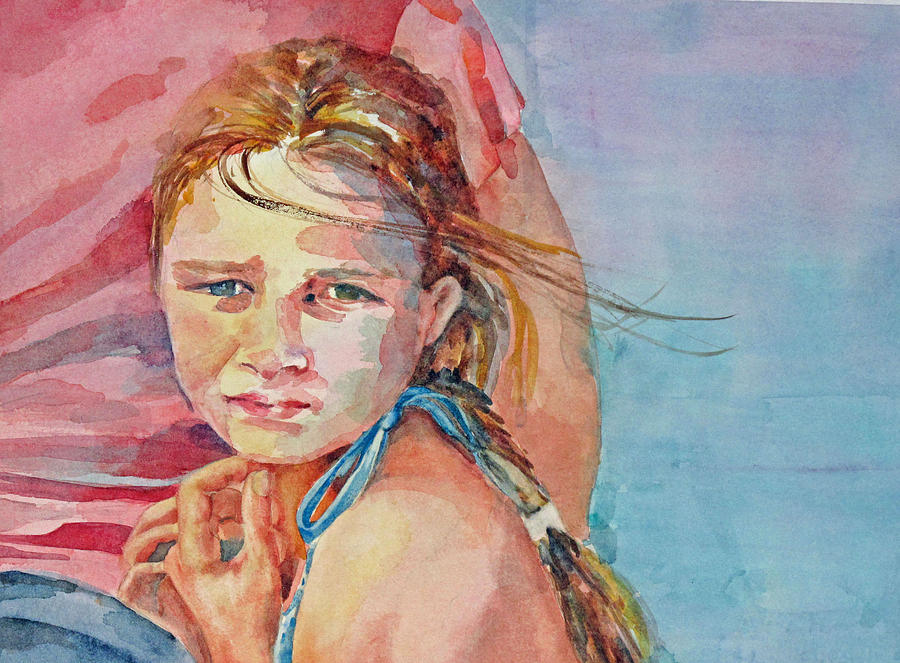 Mondays Child Painting by Diane Fujimoto