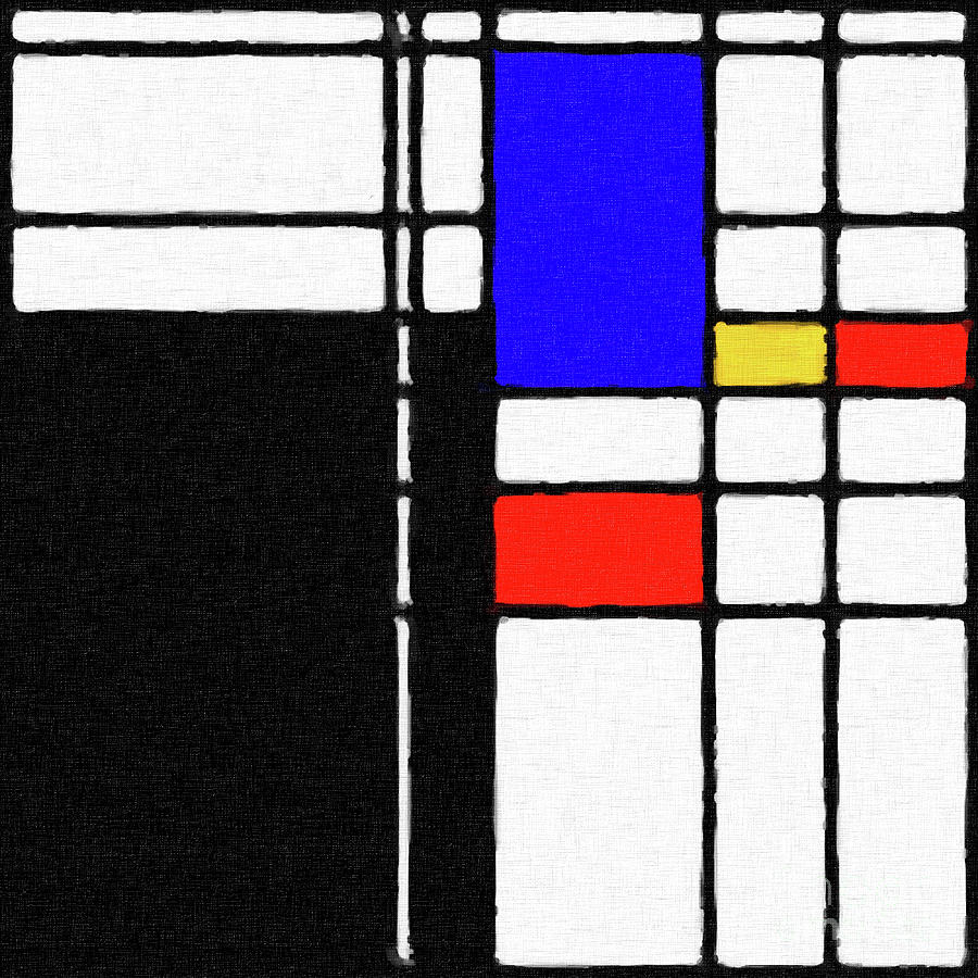 Mondrian Inspired Digital Painting 02 Digital Art by Antony McAulay