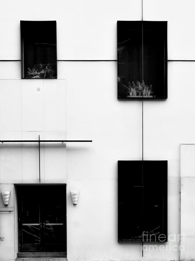 Abstract Photograph - Mondrianic Fascade - Monochrome by James Aiken