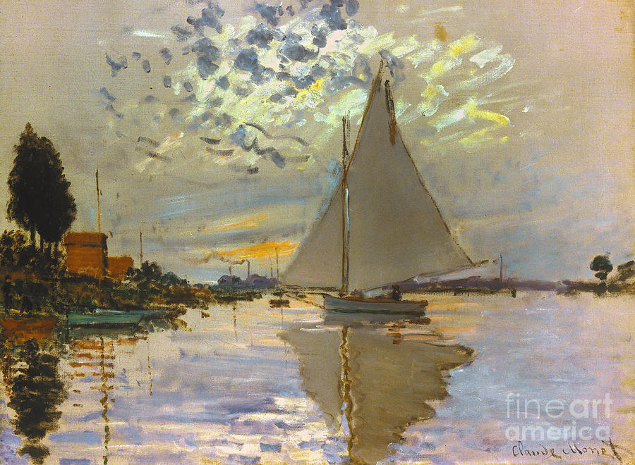 Sailboat Photograph by Claude Monet