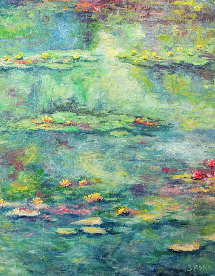 Monet Water Study Painting by Stephanie Kohli | Pixels