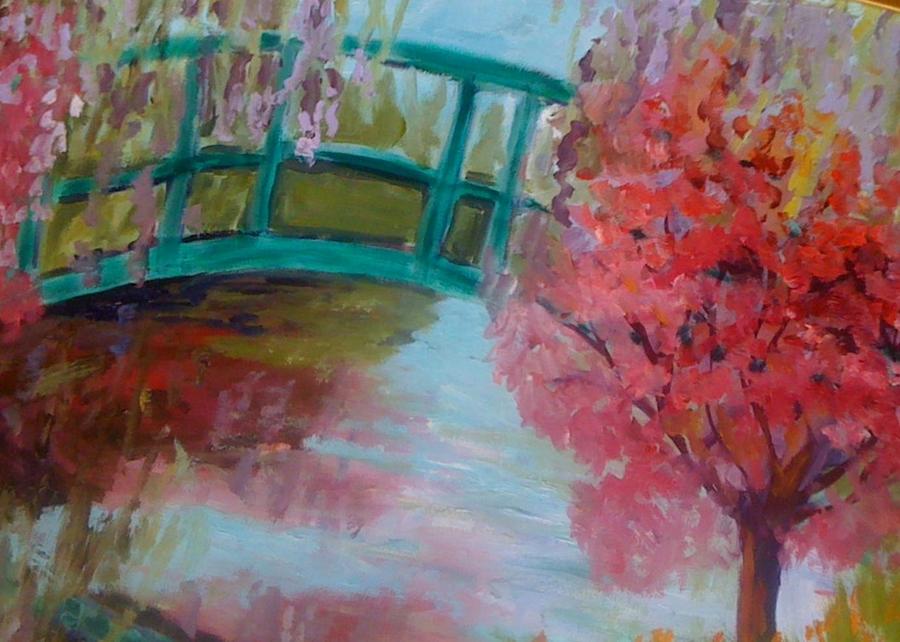 Monet S Bridge Painting By Joan Bohls Pixels   Monets Bridge Joan Bohls 