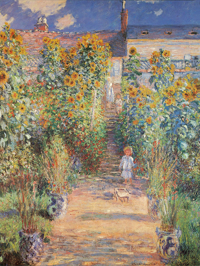 Monets Garden in Vetheuil Photograph by Claude Monet