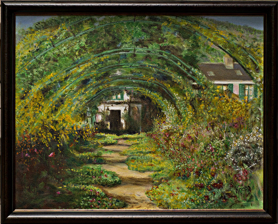 Monets Garden Madness Painting by Kathy Knopp