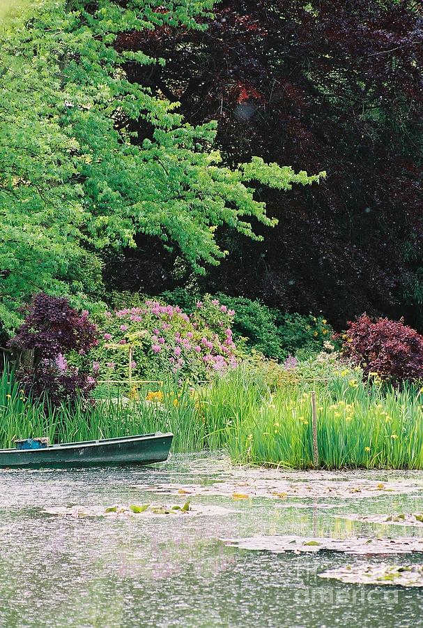 Monets Garden Pond and Boat Photograph by Nadine Rippelmeyer