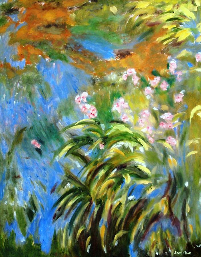 Monets Irises Painting by Jamie Frier