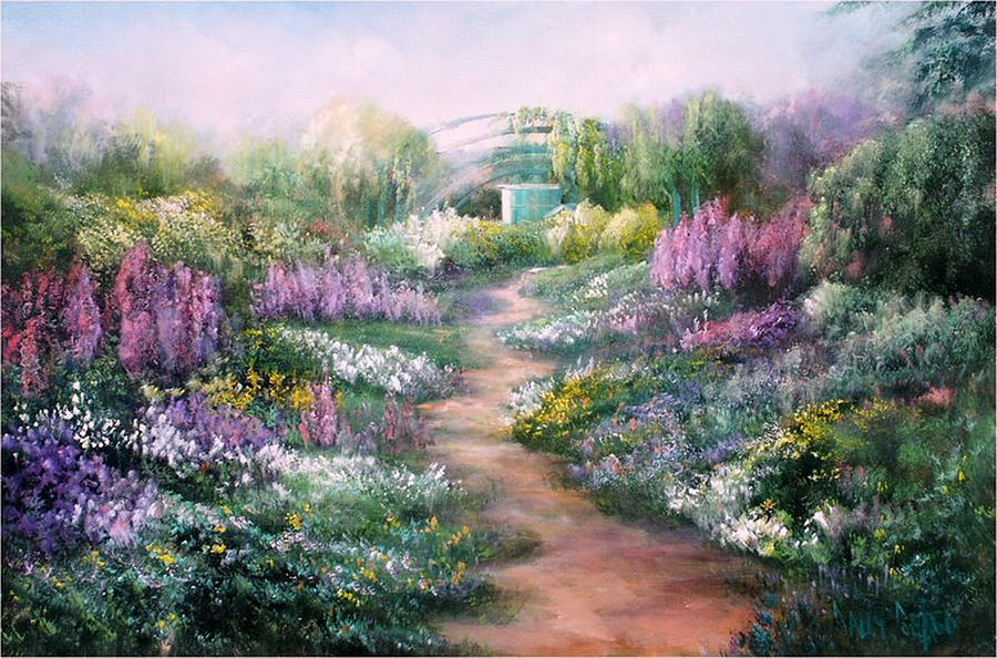 Monet's Path Painting By Sally Seago - Fine Art America