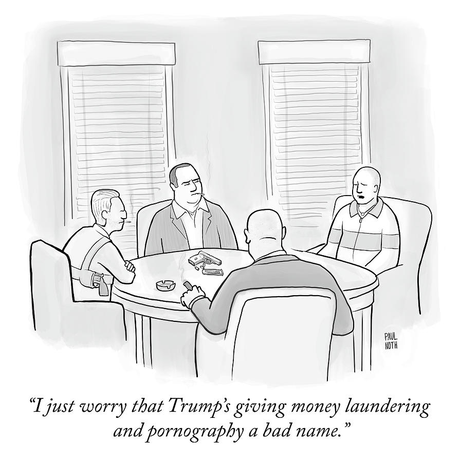 Money Laundering and Pornography Drawing by Paul Noth