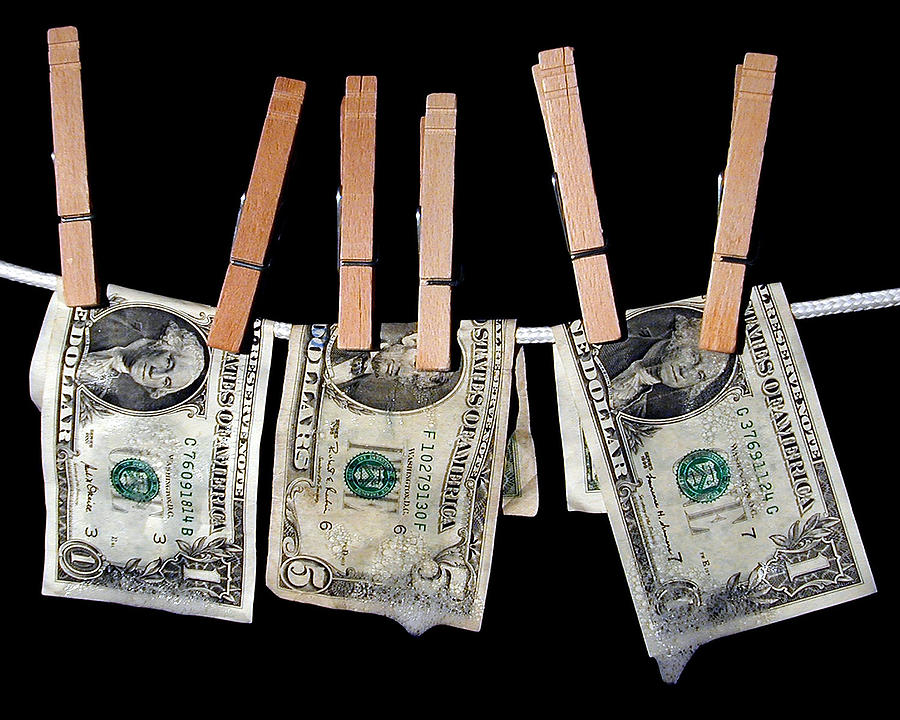 Money Photograph - Money Laundering by David April