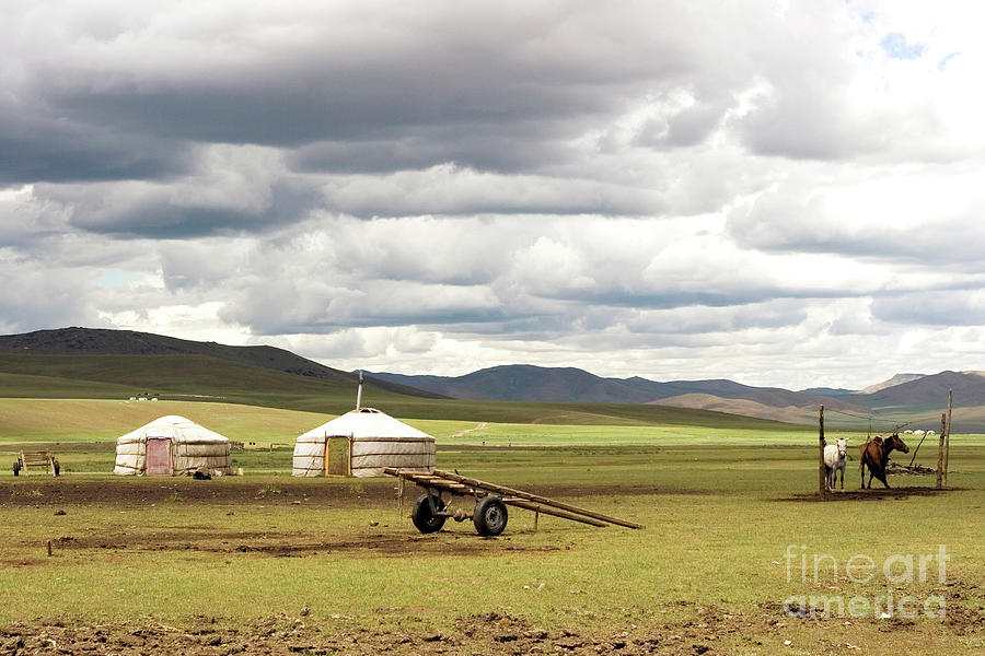Mongolian Dwellings, Gers Photograph
