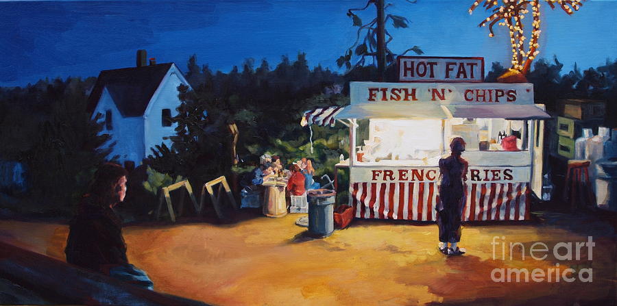 Monhegan Meal Painting by Patricia A Griffin