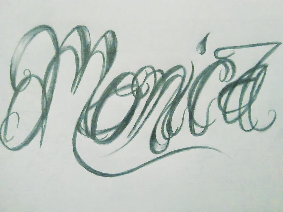 monica name in graffiti