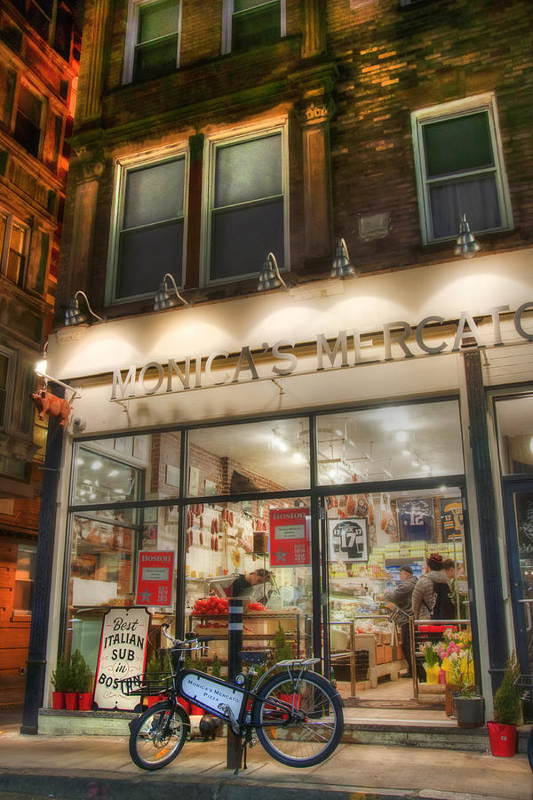 Boston Photograph - Monicas Mercato - Boston North End Store Front by Joann Vitali