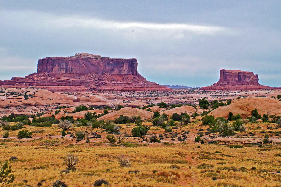 Monitor and Merrimac Buttes near Moab, Utah Photograph by Ruth Hager
