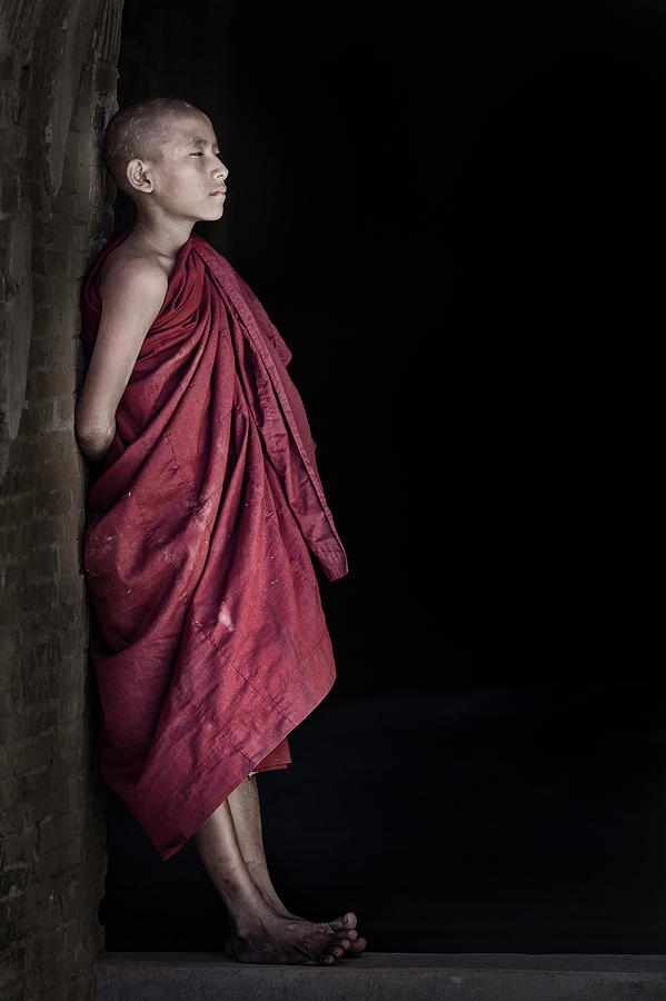 monk in Bagan - Myanmar Photograph by Joana Kruse